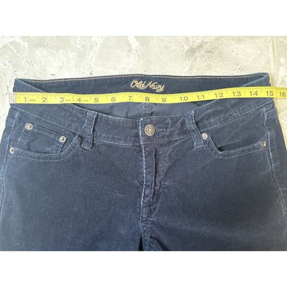 Old‎ Navy Women's Corduroy Pants Navy Blue Straight Leg Size 10 Regular Low Rise - Picture 9 of 10